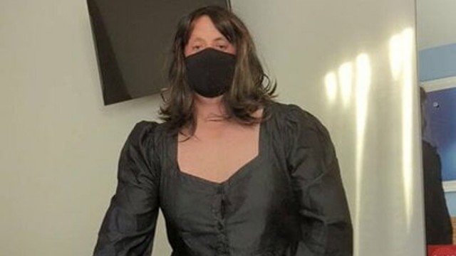 Crossdresser Dancing in New dress