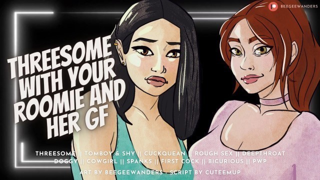 Threesome With Your Bicurious Roomie & Her Girlfriend [Cucking Your Roomie] | Audio Roleplay Porn Videos